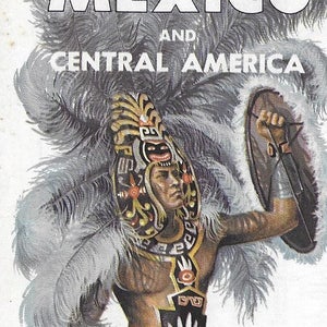 vintage Mid Century AAA Travel Road Map - Mexique et Amérique centrale