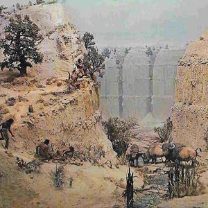 Cartolina fotografica di viaggio grande vintage della metà del secolo inutilizzata - La storia di Mesa Verde - Colorado - Stati Uniti - Set di cinque