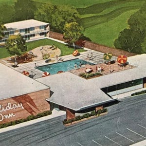 Postal de viaje usada de los años 70 - Holiday Inn - Zanesville, OH - EE. UU.