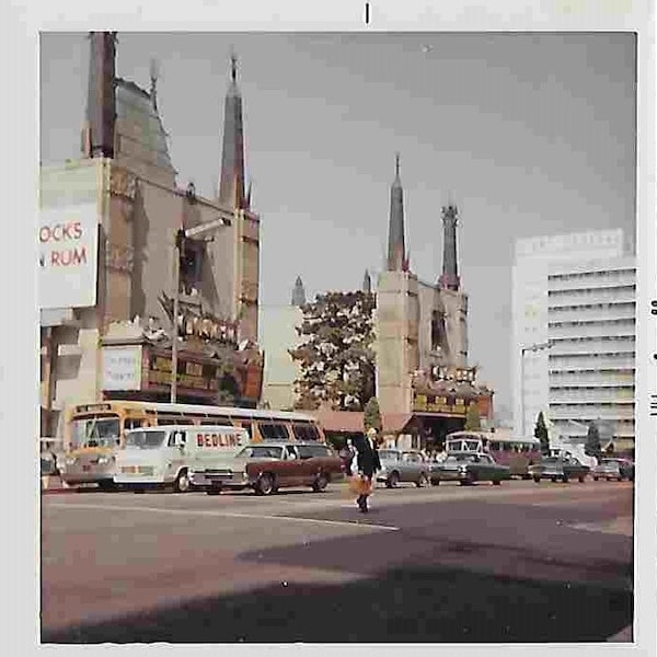 Vintage Mid Century Original Color Photograph - Grauman's Chinese Theatre - Hollywood