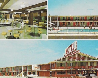 Vintage 1970's Travel Photo Postcard - Magnolia Plaza Hotel - Byron, Georgia