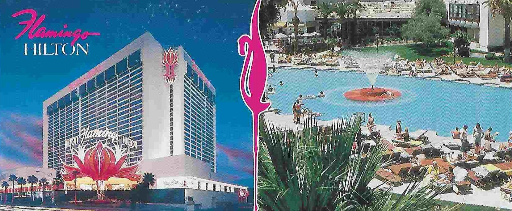Vintage Travel Postcard - Flamingo Hilton Hotel - Las Vegas, NV - USA
