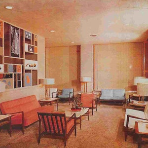 Vintage Midcentury Große unbenutzte Farbfoto-Postkarte - The Georgia Hotel - Atlanta - Georgia - USA