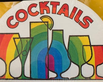 Vintage 1980's Unused Hallmark Party Invitations - Cocktails - Set of 8