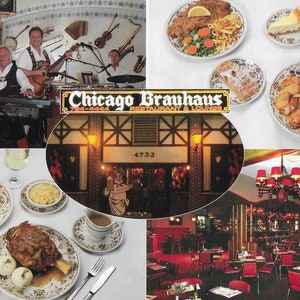 Vintage Mid Century Photo Postcard - Travel - Chicago Brauhaus Restaurant - German