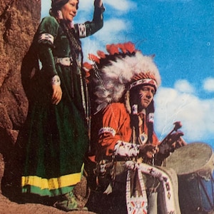 Vintage Used Midcentury Photo Postcard - American Indian - Nashua, Montana