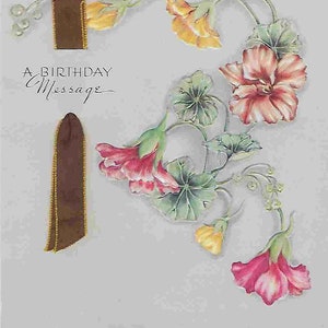 Vintage Midcentury ongebruikte wenskaart - Happy Birthday Hi