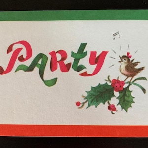 Vintage Midcentury unbenutzte Weihnachten - Urlaub Party Einladungen - 10er Set - Einladungen - Fravessi
