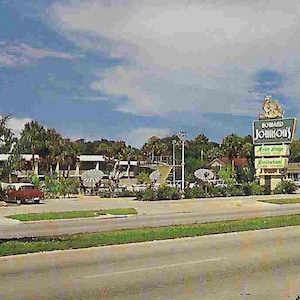 vintage Midcentury Large Inutilisé Color Photo Card - Howard Johnson's Motor Lodge & Restaurant - Key West, FL - USA