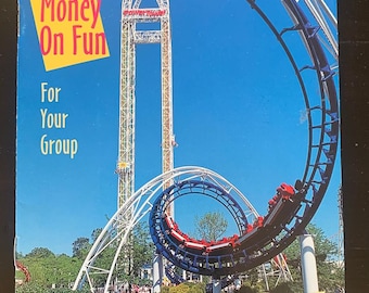 Vintage 1990er Jahre Werbebroschüre - Cedar Point Vergnügungspark - 1999