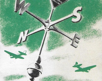 Cosecha mediados de siglo la aviación publicidad folleto - Air Express