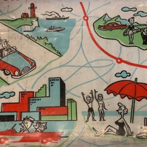 Vintage Midcentury Auto - Travel - Gas Station - Plastic Sleeve - TEXACO Tour Kit - Advertising - Road Trip