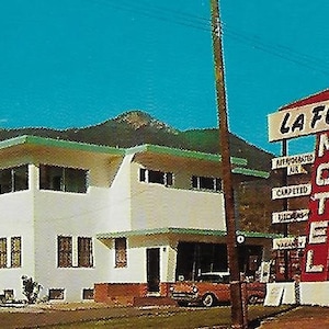 Vintage metà secolo annuncio di viaggio-la fon Motel, Manitou Springs, Colorado