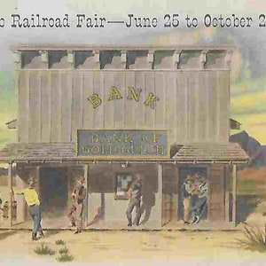 Carte postale vintage des années 40 non utilisée - Chicago Railroad Fair - 1949