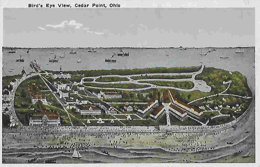 Vintage Unused 1900's Postcard - Bird's Eye View - Cedar Point, OH ...
