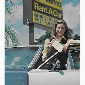 Carte postale publicitaire vintage des années 1980 avec photo - Alamo Car Rental
