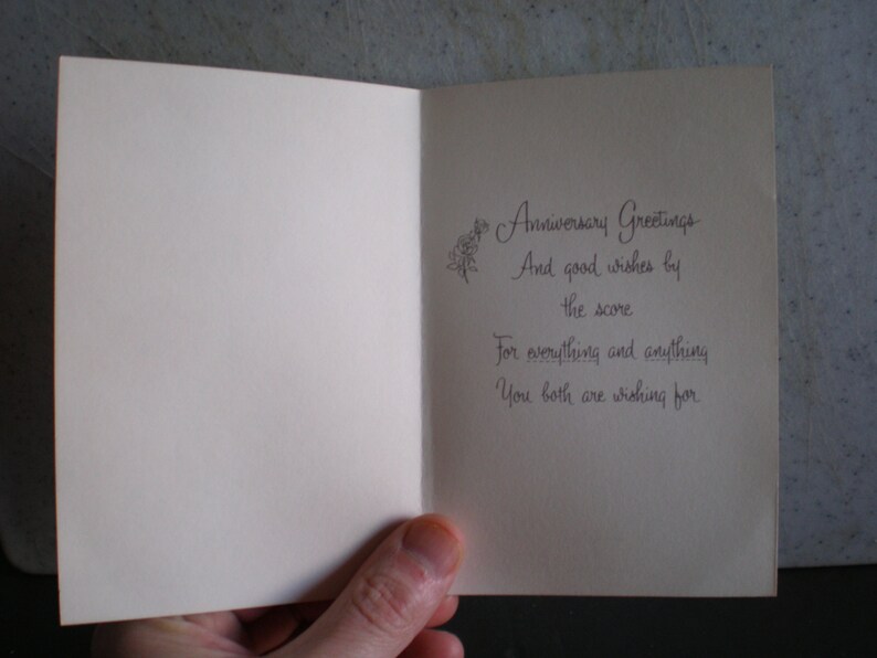 Vintage Mid Century Unused Greeting Card Congratulations On Your Anniversary