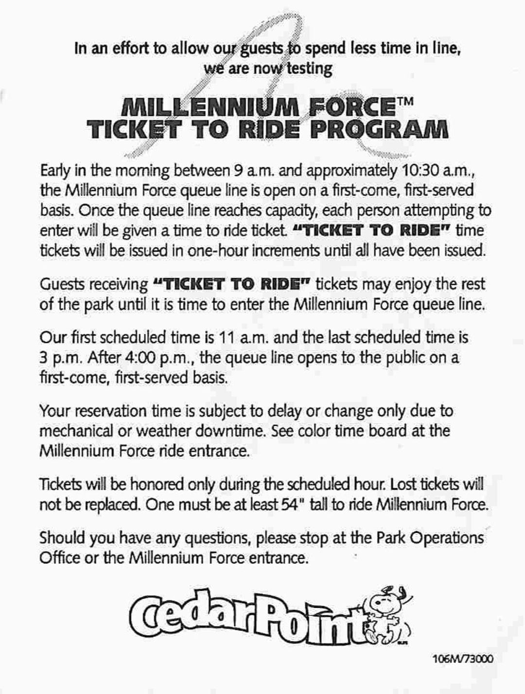 Vintage Early 2000's Cedar Point Memorabilia - Millennium Force Roller ...