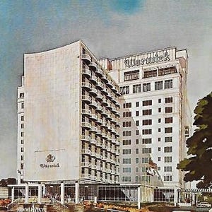 Vintage Midcentury unbenutzte Werbereise Postkarte - The Warwick - Houston, TX - USA