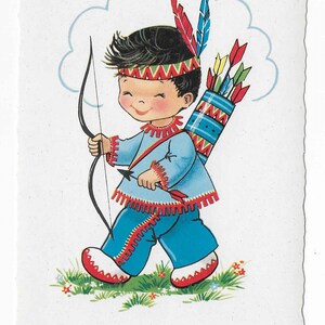Vintage unbenutzt illustriert leere Postkarte - Notecard
