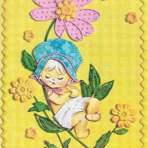 Vintage Mid Century Unused Greeting Card - New Baby