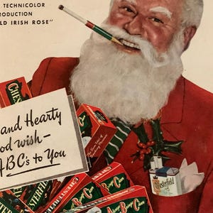 santa claus smoking cigarette ad Santa Cigarette Ad