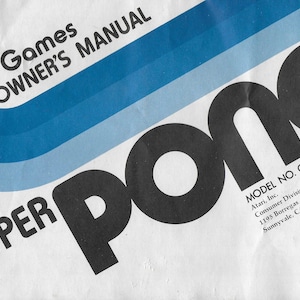 Vintage 1970&#39;s Technology - Video Game - ATARI - Super Pong Manual - Model C-140