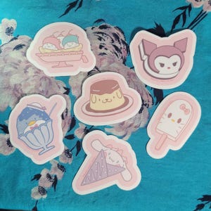 Kitty and Friends Sweet Treats | Weatherproof Stickers, Laptop, Kindle, Phone, Water Bottle