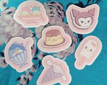 Kitty and Friends Sweet Treats | Water Resistant Stickers, Laptop, Kindle, Phone, Bottle