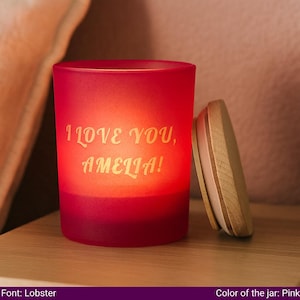 Custom Birthday Candle Gift 280 ml | Personalized Engraved Soy Candle | Custom Message Candle | Gift for Her / Him