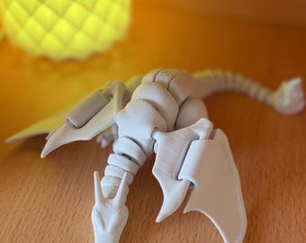 Kit de figura de dragón para pintar: dragón de fantasía impreso en 3D, modelo DIY con juego de pintura acrílica
