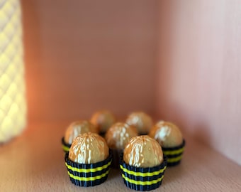 Cuatro llaveros de chocolate con clicker: llavero antiestrés impreso en 3D