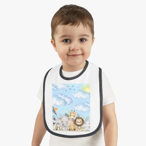 Adorable Animal Baby Bib, Soft Cotton Feeding Bib for Toddlers, Cute Infant Gift, Baby Shower Essential