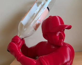 Portabotellas de vino impreso en 3D: escultura de arte moderno, decoración de escritorio y bar
