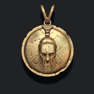 Spartan Pendant Necklace Men&#39;s Warrior Jewelry | Greek Spartan Helmet Charm | Gift for Him,Ancient Warrior Helmet Pendant  gift for husband