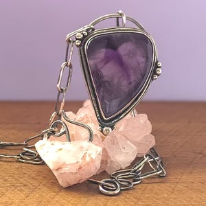 Sterling Silver Amethyst Pendant Necklace