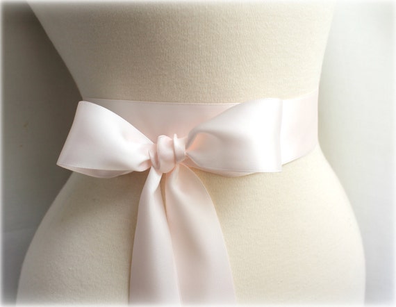 blush pink satin ribbon