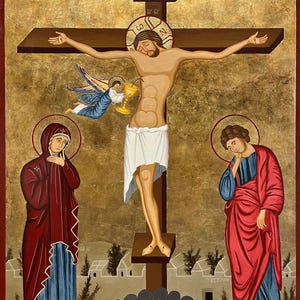 Byzantine icon, icon, iconography, Catholic art, Sacred art, art, painting, Jesus, God, Religious art, Crucifixion