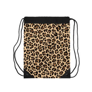 Leopard Drawstring Backpack - Etsy display picture 3