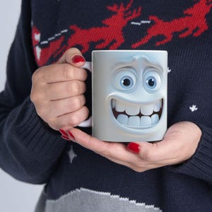 Funny Face Ceramic Mug - Perfect for Laughs, Coffee Lovers, Gifts, Home Decor, Office Humor