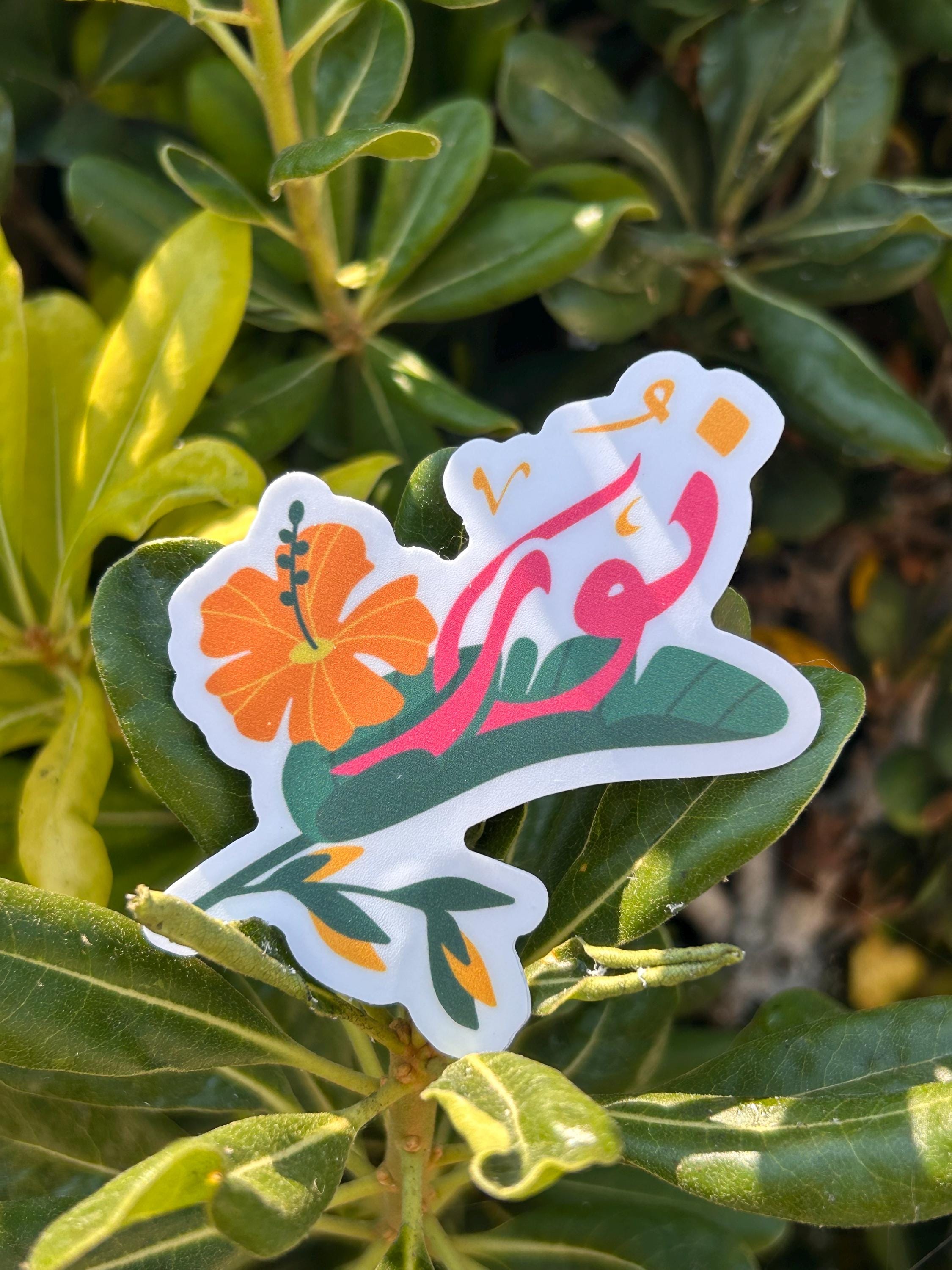 You Are Just Like The Moon Arabic Love Quote Sticker - 5 Inch Vinyl Bumper Decal Waterproof