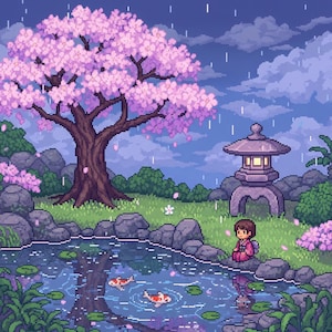 1 Personalized Custom Pixel Art Wall Art, Retro 8-Bit / 16-Bit Scene, Digital Download Print