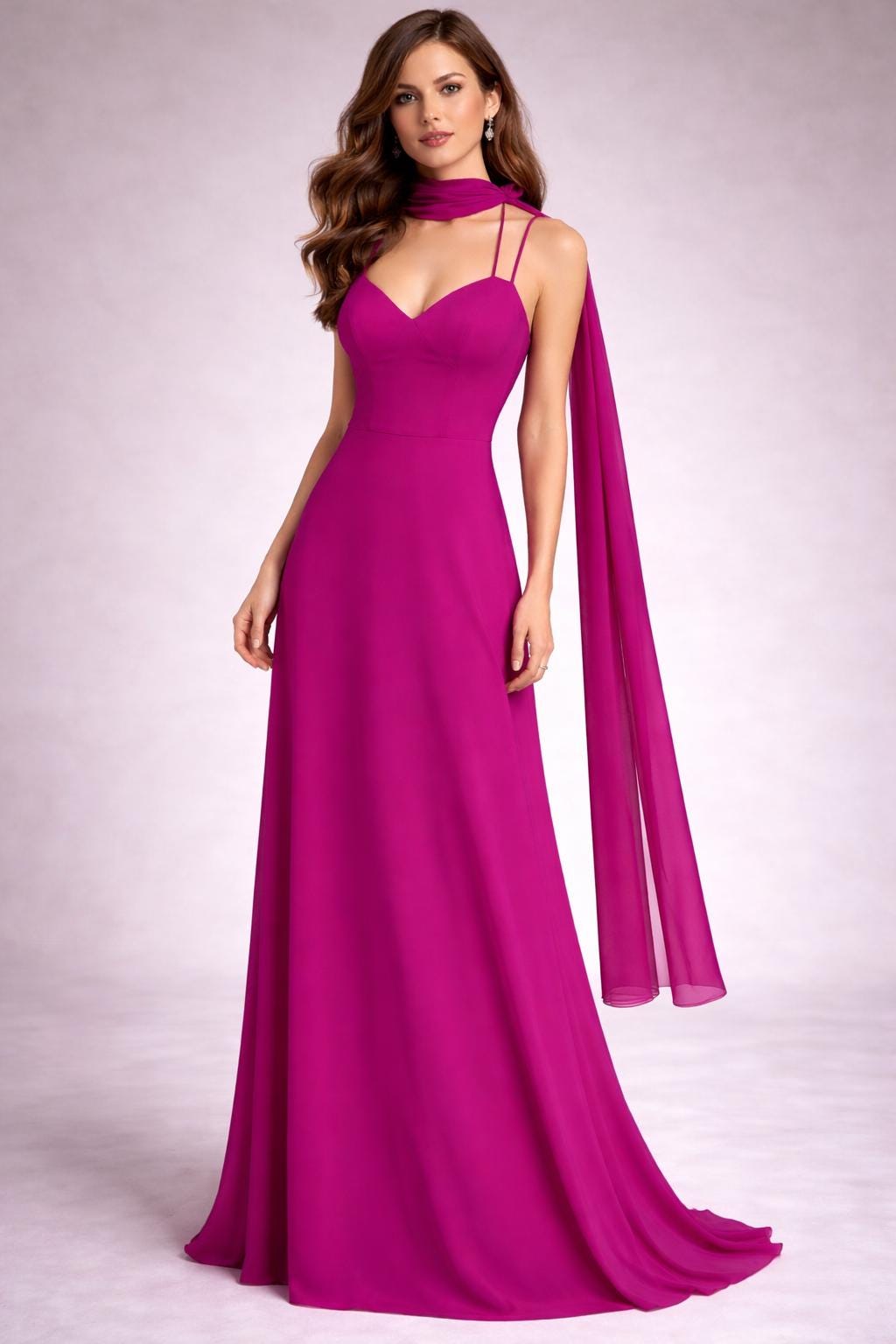 愛様♡BCBG MAXAZRIA マキシドレス BCBG Max Azria Silk Maxi Dress in Magenta Refreshed With Matching