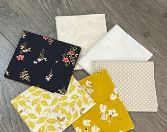 Pacote de Tecidos Fat Quarter Selecionados (6 peças)