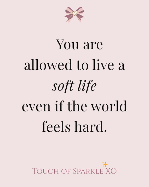 20~Soft Life Printable Quotes, Feminine Motivation Wall Art (20 Digital Download)