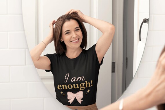 I Am Enough! Sparkle Softstyle T-Shirt - Empowering Self- Love