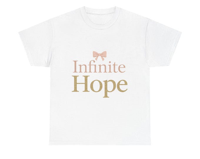 Cozy Heavy Cotton Tee - "Infinite Hope" Inspirational Shirt