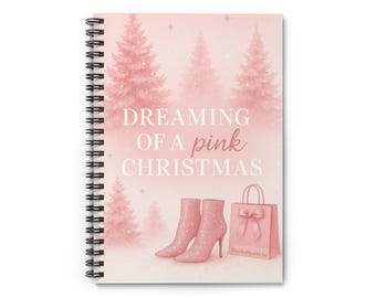 Dreaming of a Pink Christmas Spiral Notebook
