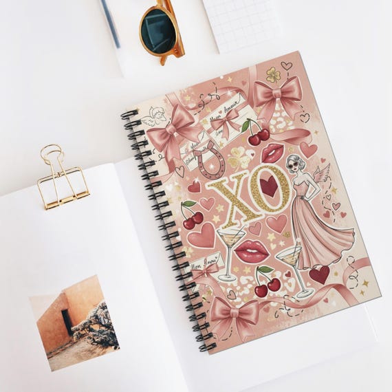 XO Retro Pinup Collage Spiral Notebook | Ruled Journal