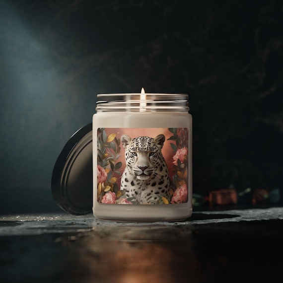 White Tiger Floral Candle  Luxe Jungle Glam Decor | Touch of Sparkle XO